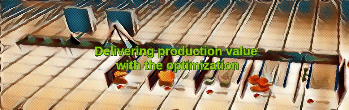 Illustrated production-floor view introducing assembly-line optimization research.
